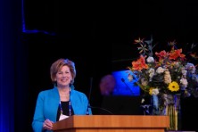 Marcia Nusgart speaking at EWMA 2017